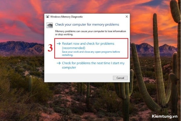 0x0000000a-la-loi-gi-6 Chọn Restart now and check for problems