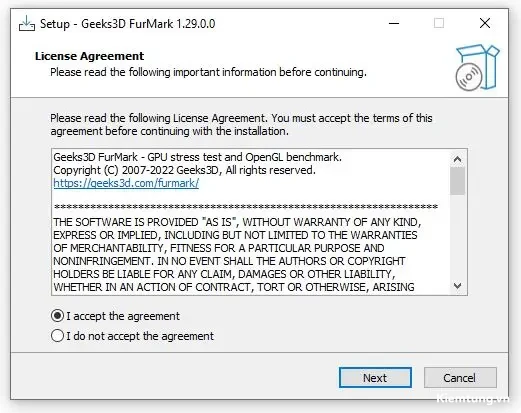 1504_furmark Quy trình các bước cài đặt phần mềm Furmark