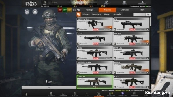 Black Squad cung cấp kho vũ khí với hơn 85 loại khác nhau