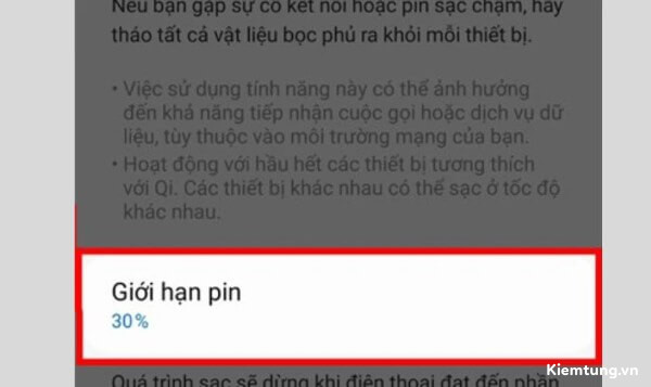 cach-chia-se-pin-tren-samsung-5 Tùy chỉnh mức pin giới hạn an toàn
