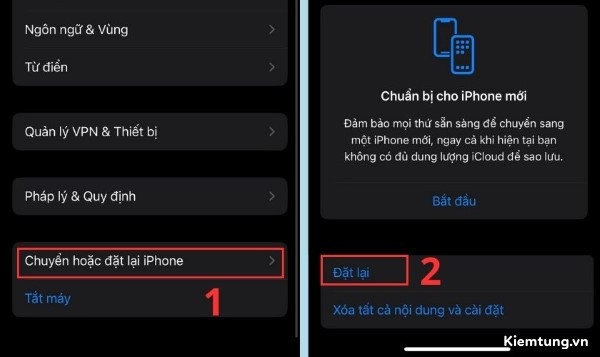 cach-doc-panic-full-iphone-10 Chọn Chuyển hoặc đặt lại iPhone > chọn Đặt lại