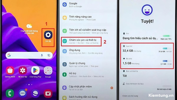 cach-xem-dung-luong-samsung-2 Chọn Chăm sóc pin & thiết bị