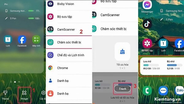 cach-xem-dung-luong-samsung-5 Chọn Lưu trữ & tối ưu hóa > Thêm