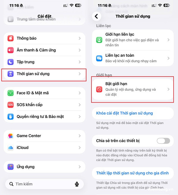Kiểm tra giới hạn (Restrictions)
