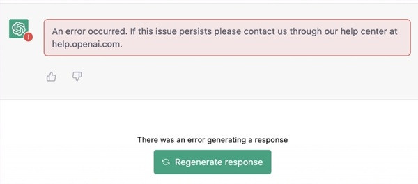 chatgpt-bi-loi-khong-tra-loi-4 Xử lý thông báo hệ thống: "An error occurred"
