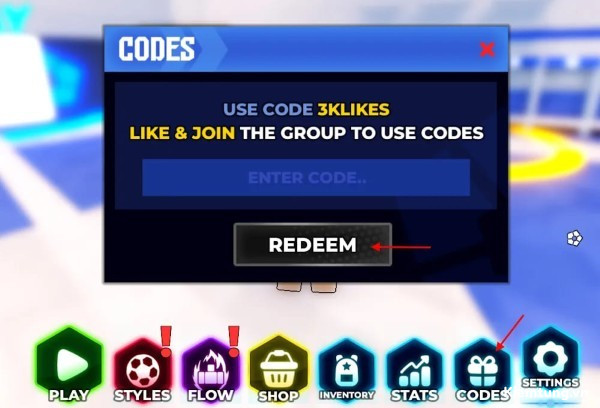 code-blue-lock-rivals-3 Nhấn Redeem để xác nhận