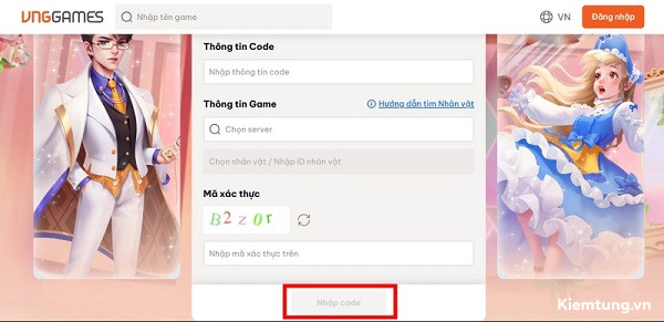 Hãy nhập chính xác từng ký tự trong mã code