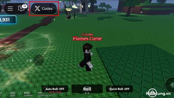 code-jules-rng-3 Nhấn biểu tượng Codes
