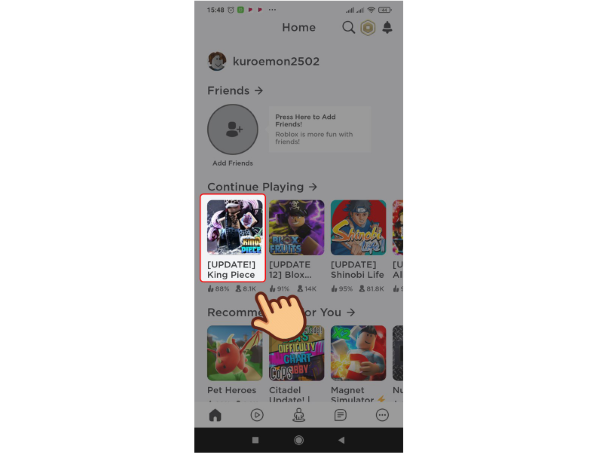 code-king-legacy-3 Mở game Roblox, chọn game King Legacy (King Piece)