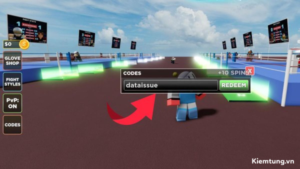 code-untitled-boxing-game-6 Nhập code mới nhất vào ô trống và bấm “Redeem”