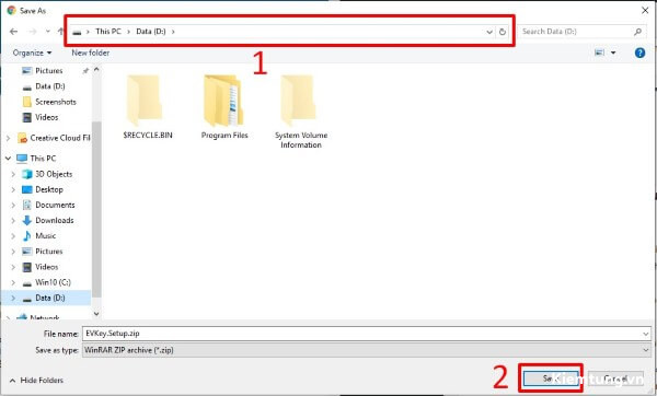 evkey-la-gi-10 Chọn mục lưu trữ file > nhấn Save