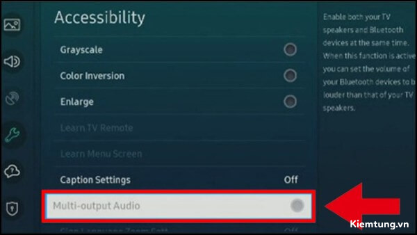 Chọn Âm thanh đa đầu ra (Multi-output Audio)