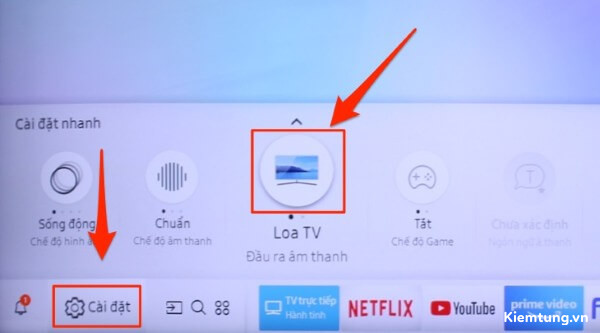Mở Cài đặt > Âm thanh > Đầu ra âm thanh