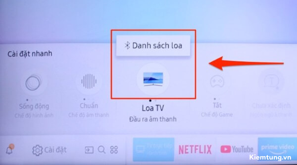 Chọn Danh sách loa