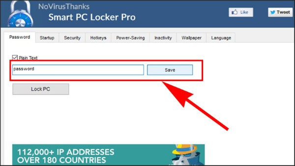 Nhập mật khẩu tại mục Password > Chọn Save