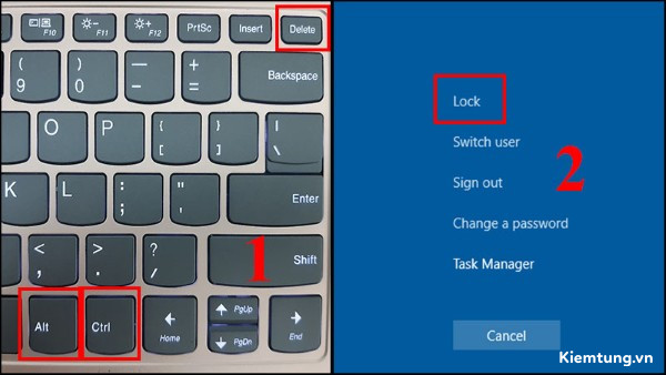 Chọn Lock để kích hoạt chế độ khóa