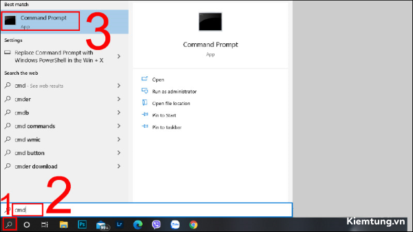 Nhấn Command Prompt