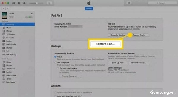loi-ipad-khong-nhan-sim-10 Restore iPad bằng iTunes