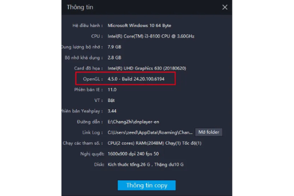 loi-thiet-bi-khong-ho-tro-khi-choi-pubg-mobile-3 Cập nhật driver card đồ họa nhằm hỗ trợ OpenGL 4.3+