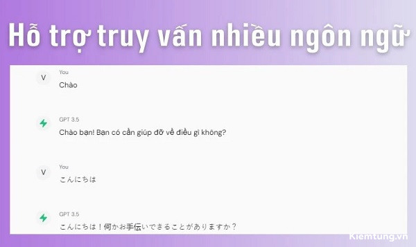 Hỗ trợ nhiều ngôn ngữ