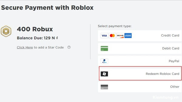 nap-robux-15 Chọn Redeem Roblox Card