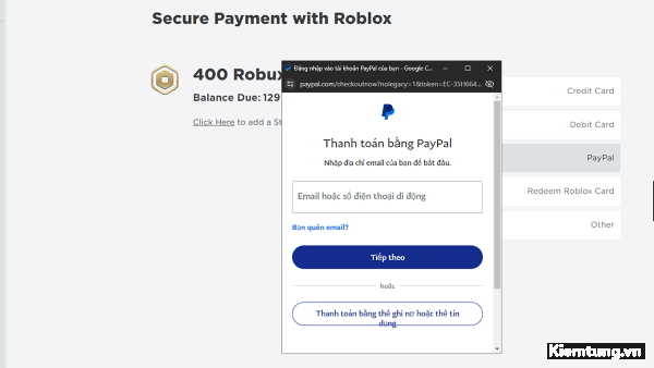 nap-robux-18 Đăng nhập tài khoản Paypal và xác nhận