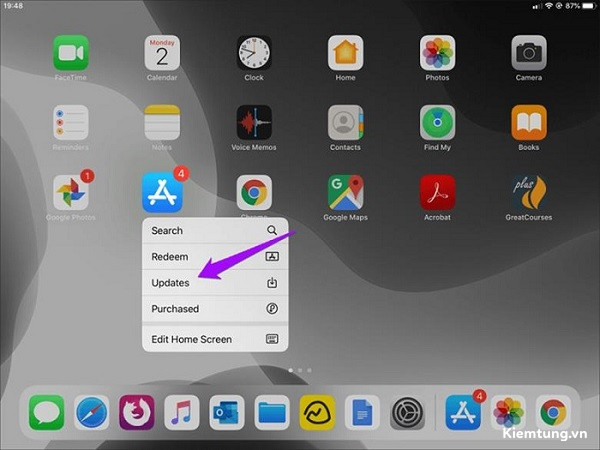 Nên cập nhật ứng dụng phiên bản mới để iPad không bị tụt pin