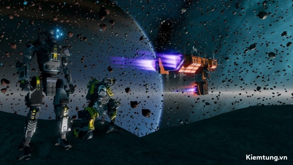 starbase-7 Người chơi có thể điều khiển tàu vũ trụ để tự do khám phá không gian rộng lớn