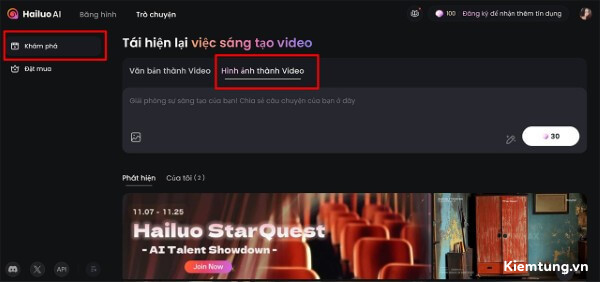 tao-video-ai-mien-phi-tu-anh-7 Chọn Khám phá > Hình ảnh thành video