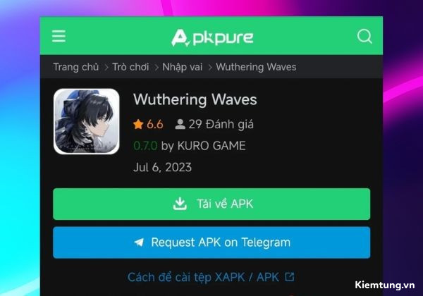 wuthering-waves-5 Nhấn vào nút "Download" hoặc "Tải về" và chờ quá trình tải xuống hoàn tất